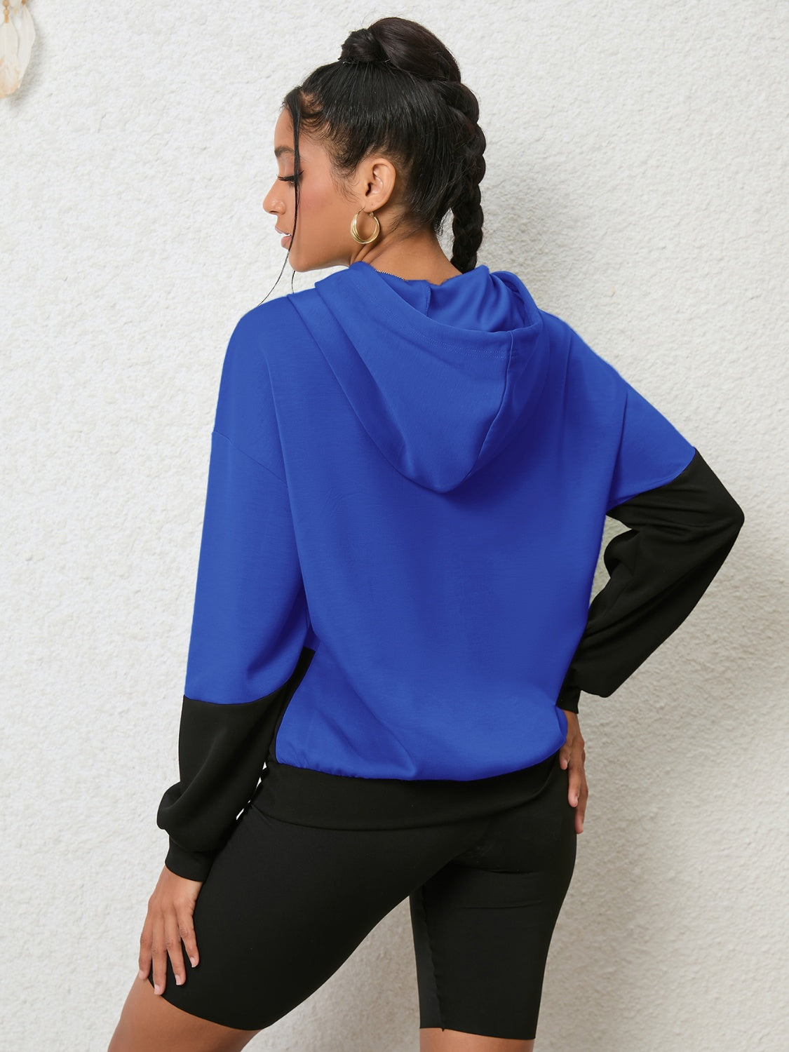 Sudadera gráfica de dos tonos CASUAL