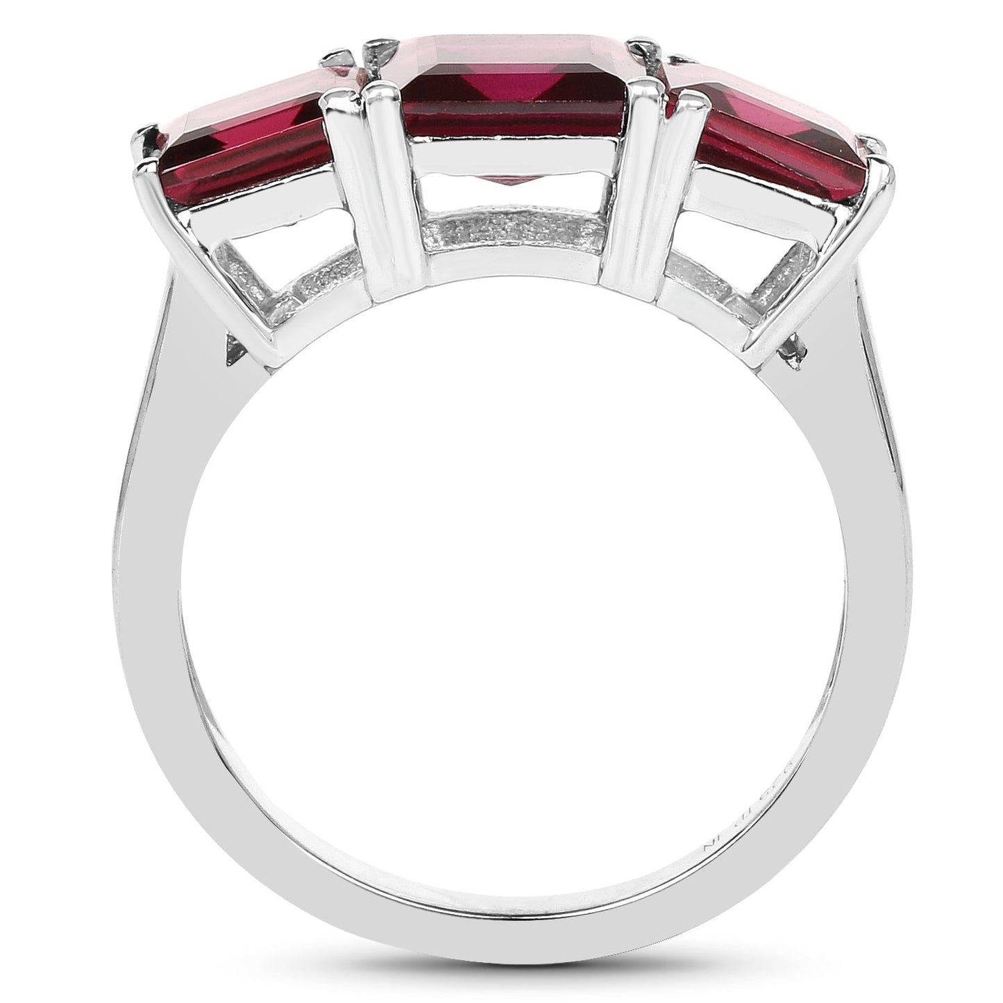 Bague de fiançailles en argent sterling rhodolite de 4,87 carats