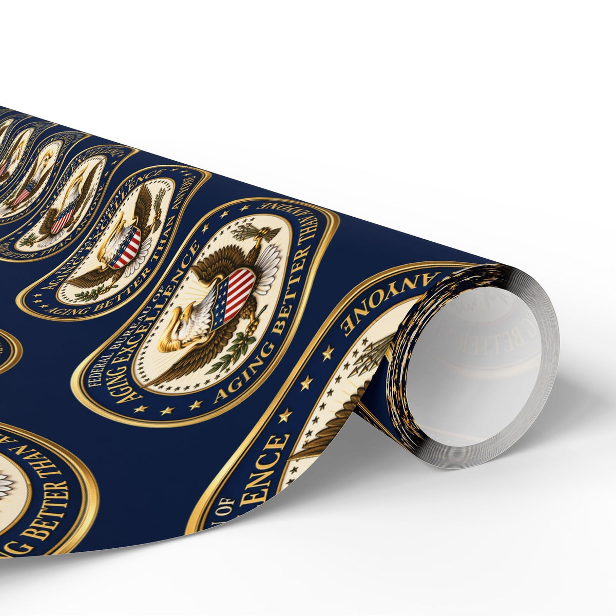 Aging Excellence Faux Seal Birthday Wrapping Paper