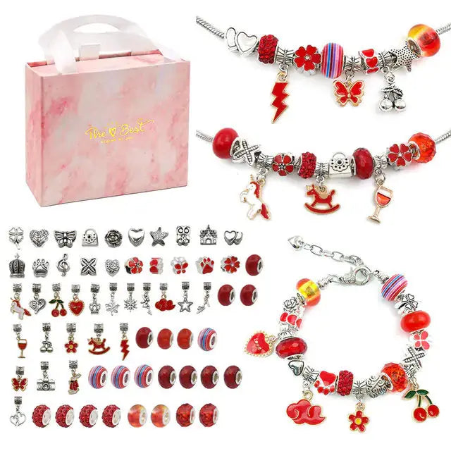 Kit de Charms de Joyería Navideña - Set DIY de 112 Piezas