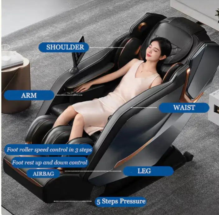 Chaise de massage Shiatsu zéro gravité pleine grandeur premium