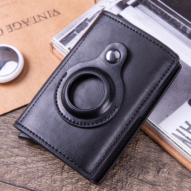 Airtag Location Tracker Leather Card Holder Simple Creative Business Multi-Function Wallet Wallet Card Holder X- 81 - Korvel