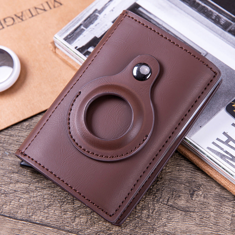 Airtag Location Tracker Leather Card Holder Simple Creative Business Multi-Function Wallet Wallet Card Holder X- 81 - Korvel