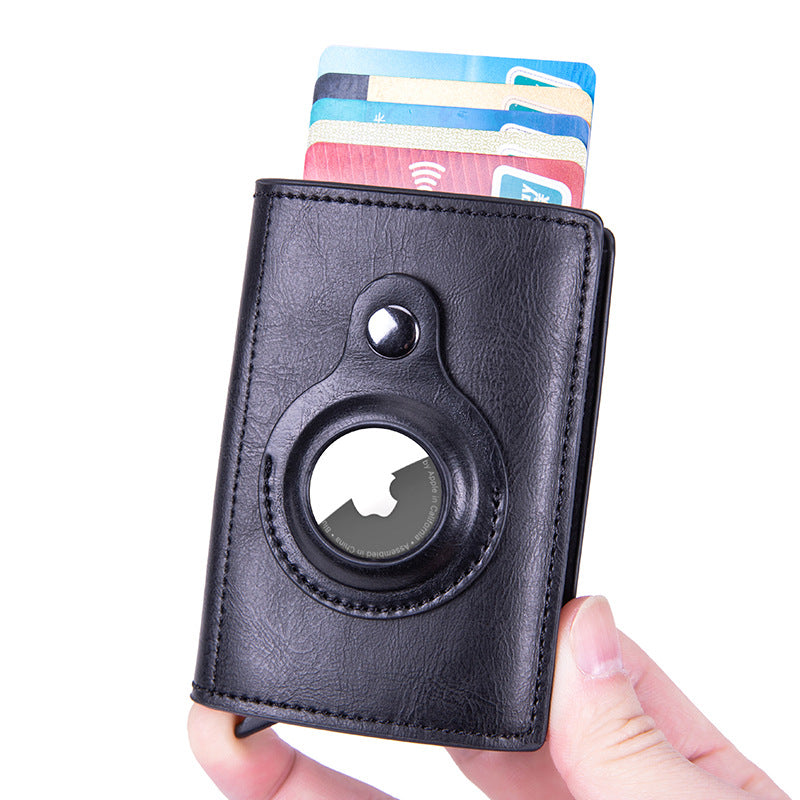 Airtag Location Tracker Leather Card Holder Simple Creative Business Multi-Function Wallet Wallet Card Holder X- 81 - Korvel