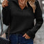 Loose Snake Bone Pattern Stand Collar Women's Sweater