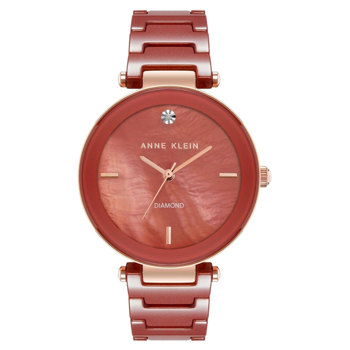 Montre en céramique pour femmes Anne Klein avec cadran rouge