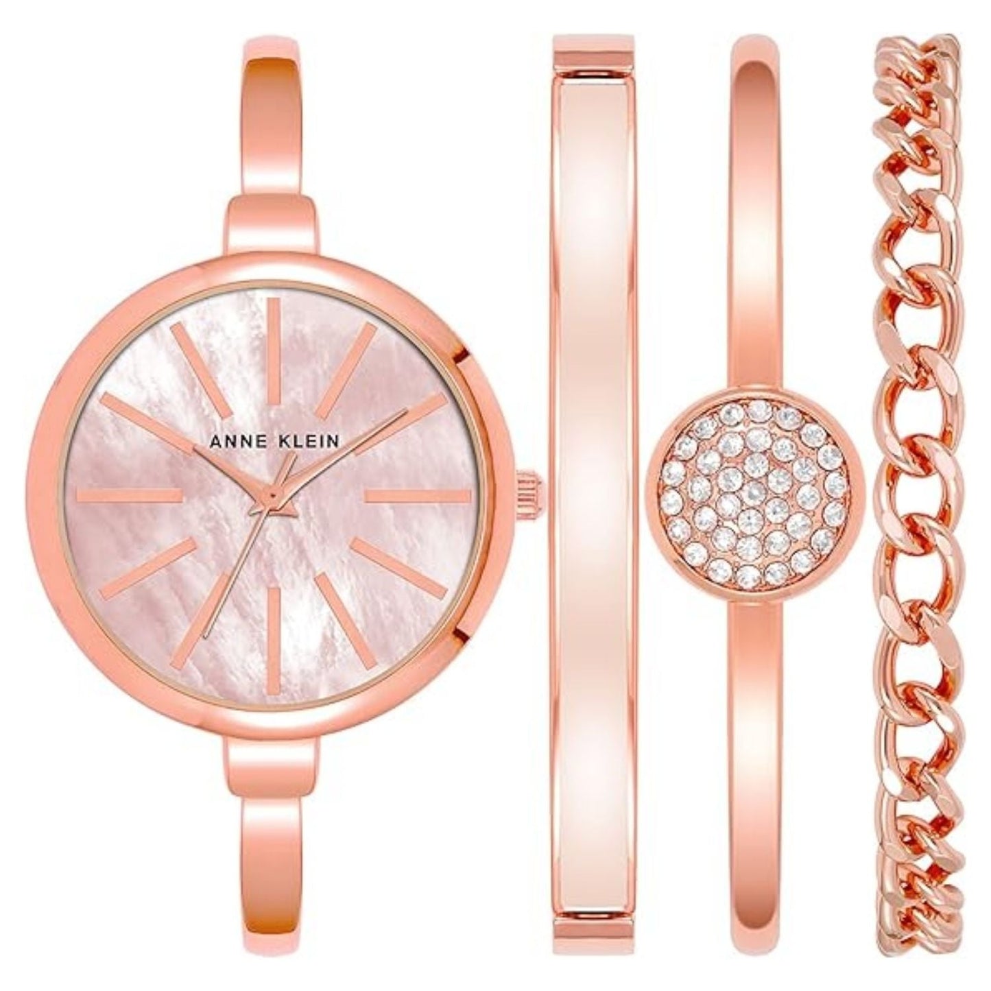 Montre Bangle en Or Rose pour Femme Anne Klein