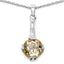 Ensemble de bijoux en argent sterling avec citrine véritable de 11,40 carats