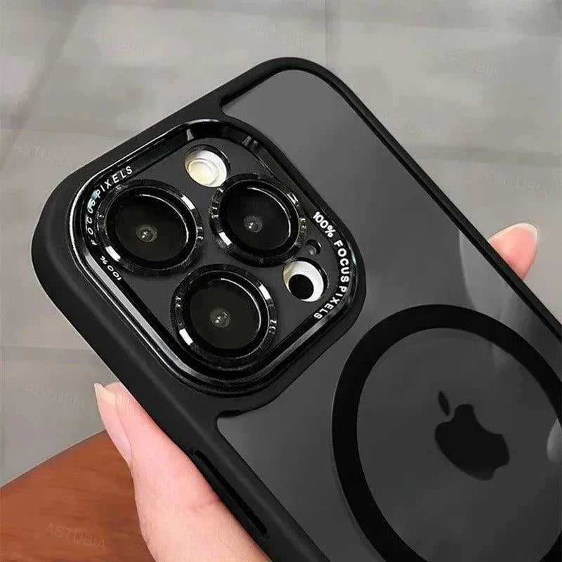 Funda de Bumper de Metal Magnético de Lujo para iPhone 11-16 Pro Max