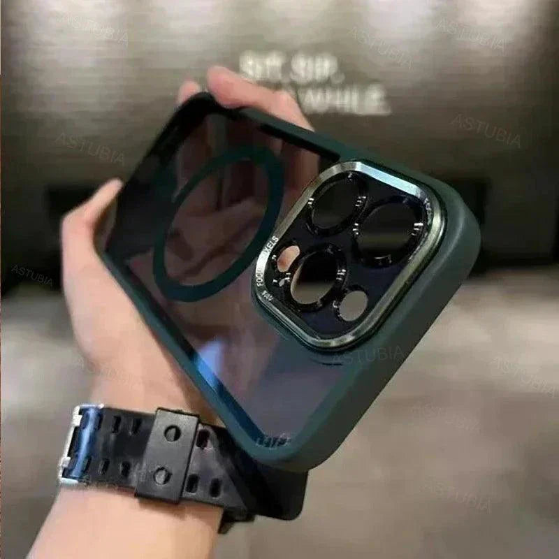 Funda de Bumper de Metal Magnético de Lujo para iPhone 11-16 Pro Max
