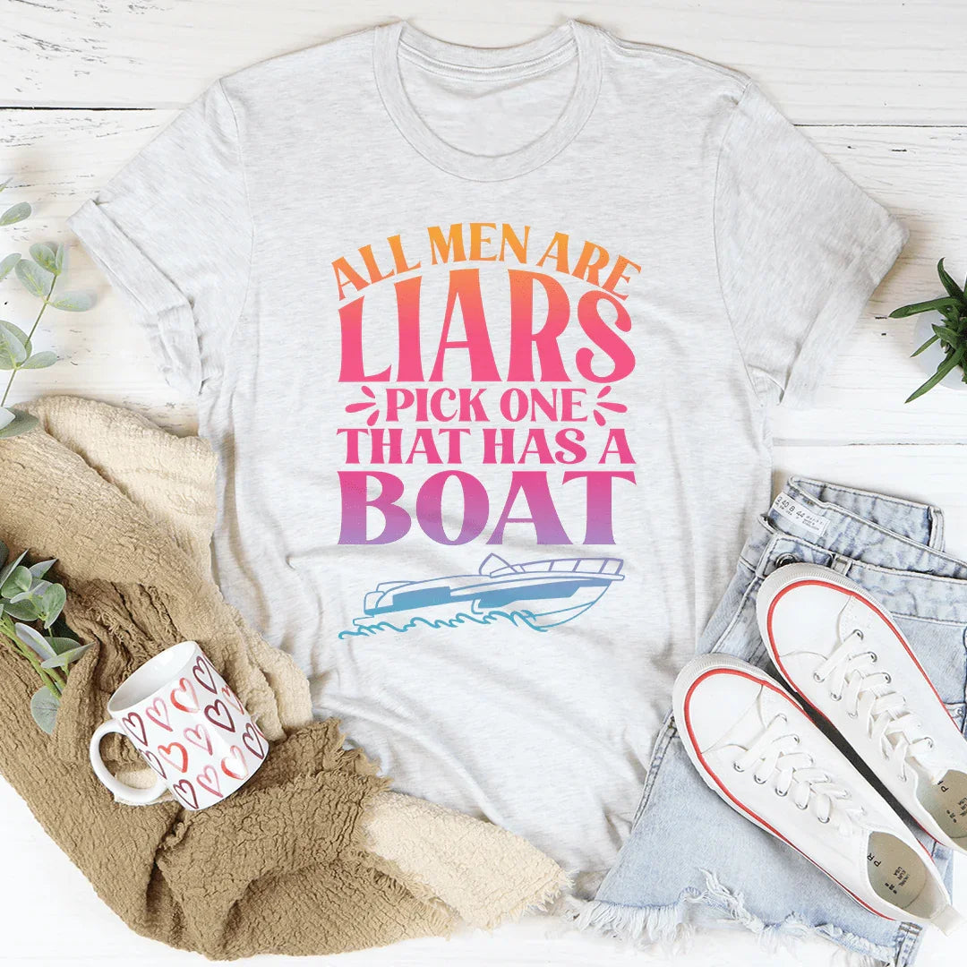 All Men Are Liars Boat Tee