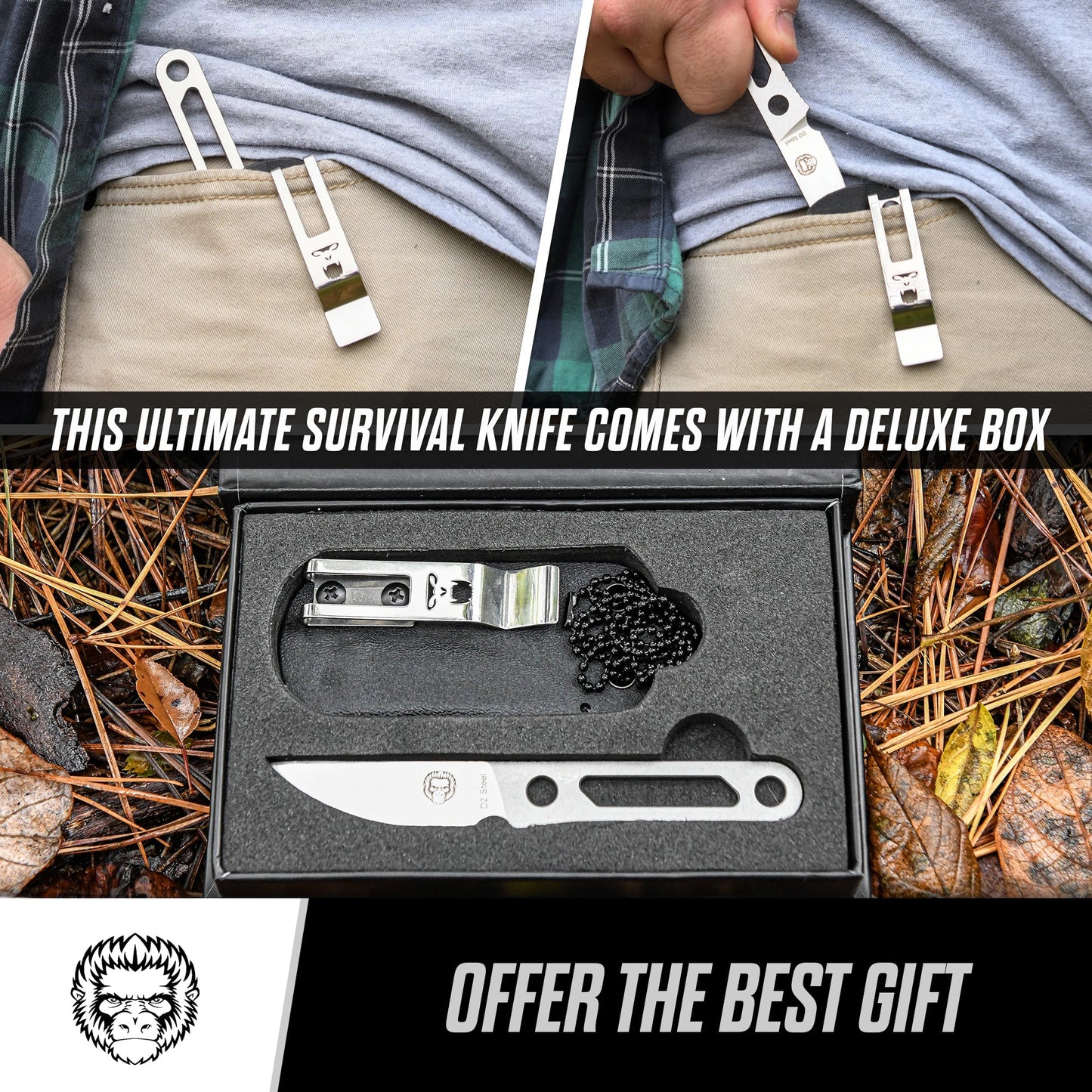 Ultimate All-Steel Survival Knife Set for Outdoor Enthusiasts - Korvel