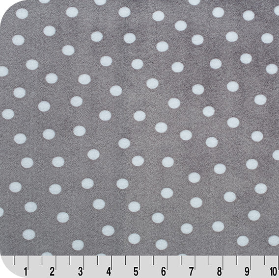 Dots Cuddle Graphite Alotta Fabric - 58" Wide per Yard