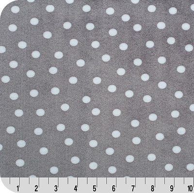 Dots Cuddle Graphite Alotta Fabric - 58" Wide per Yard