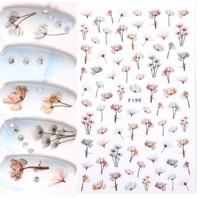 Calcomanías de Uñas 3D en Forma de Amor del Alfabeto para Arte de Uñas Creativo