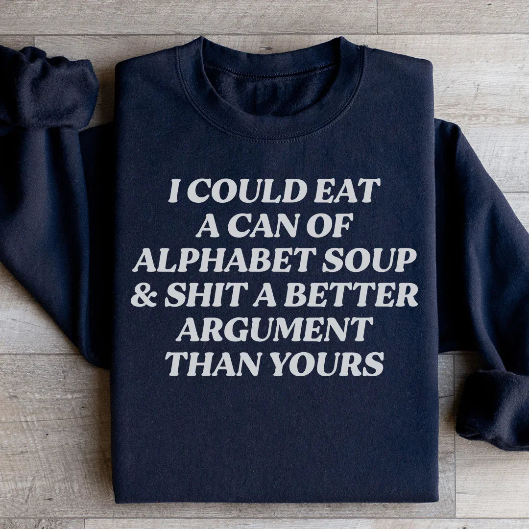 Sweatshirt Alphabet Soup