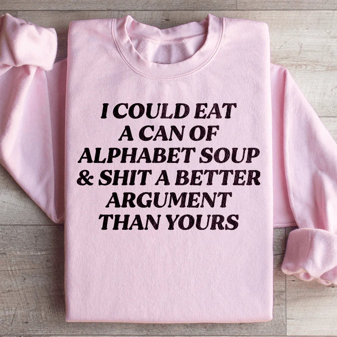 Sweatshirt Alphabet Soup