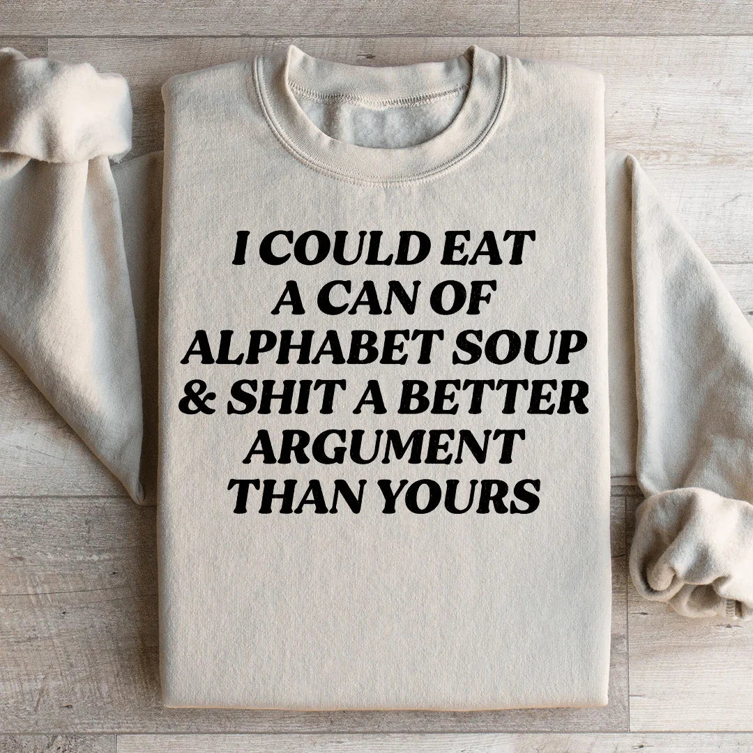 Sweatshirt Alphabet Soup
