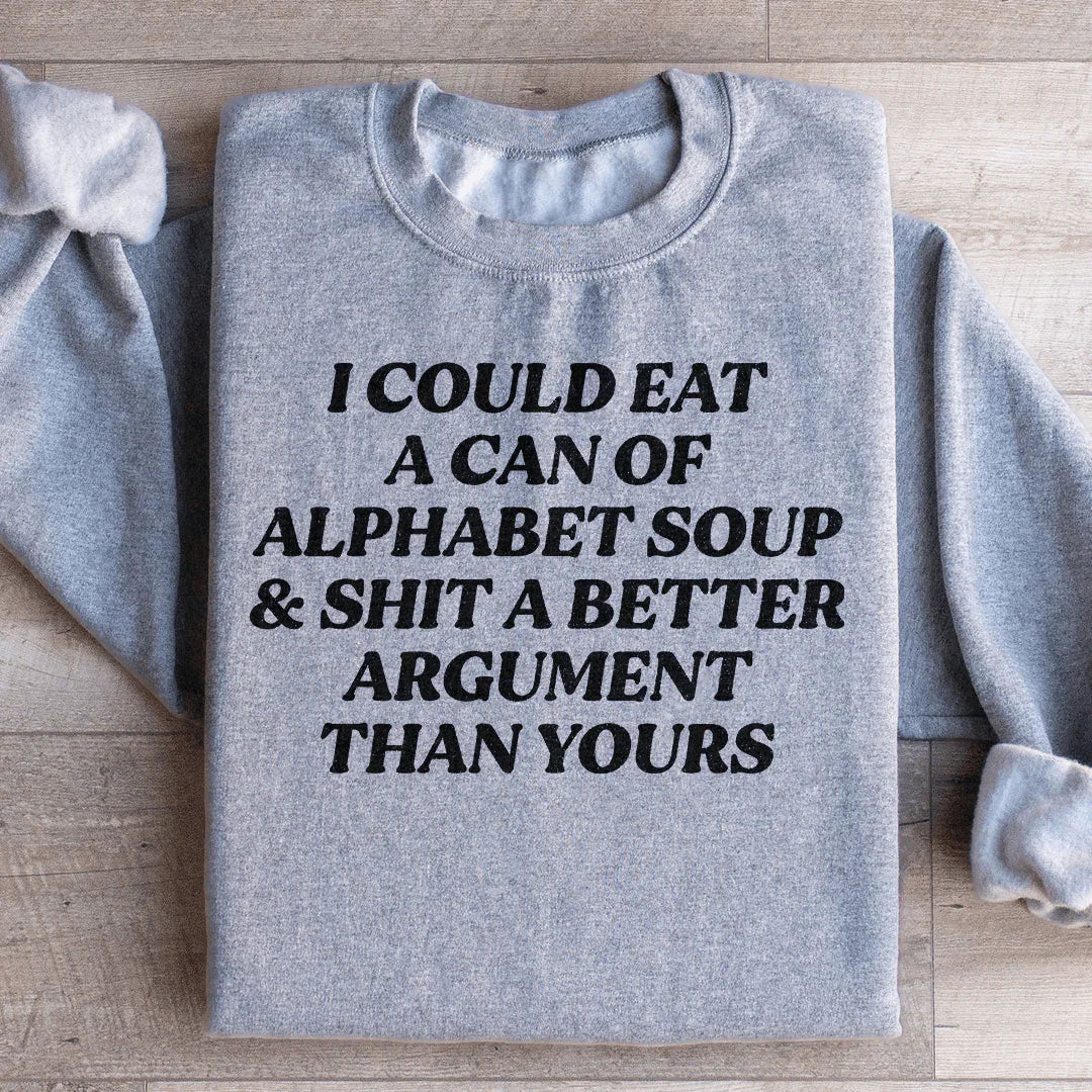 Sweatshirt Alphabet Soup