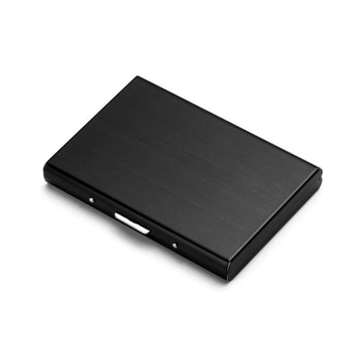 Aluminum Alloy Anti-Degaussing Credit Card Holder Black Stainless Steel Bank Card Holder Metal Card Holder RFID - Korvel