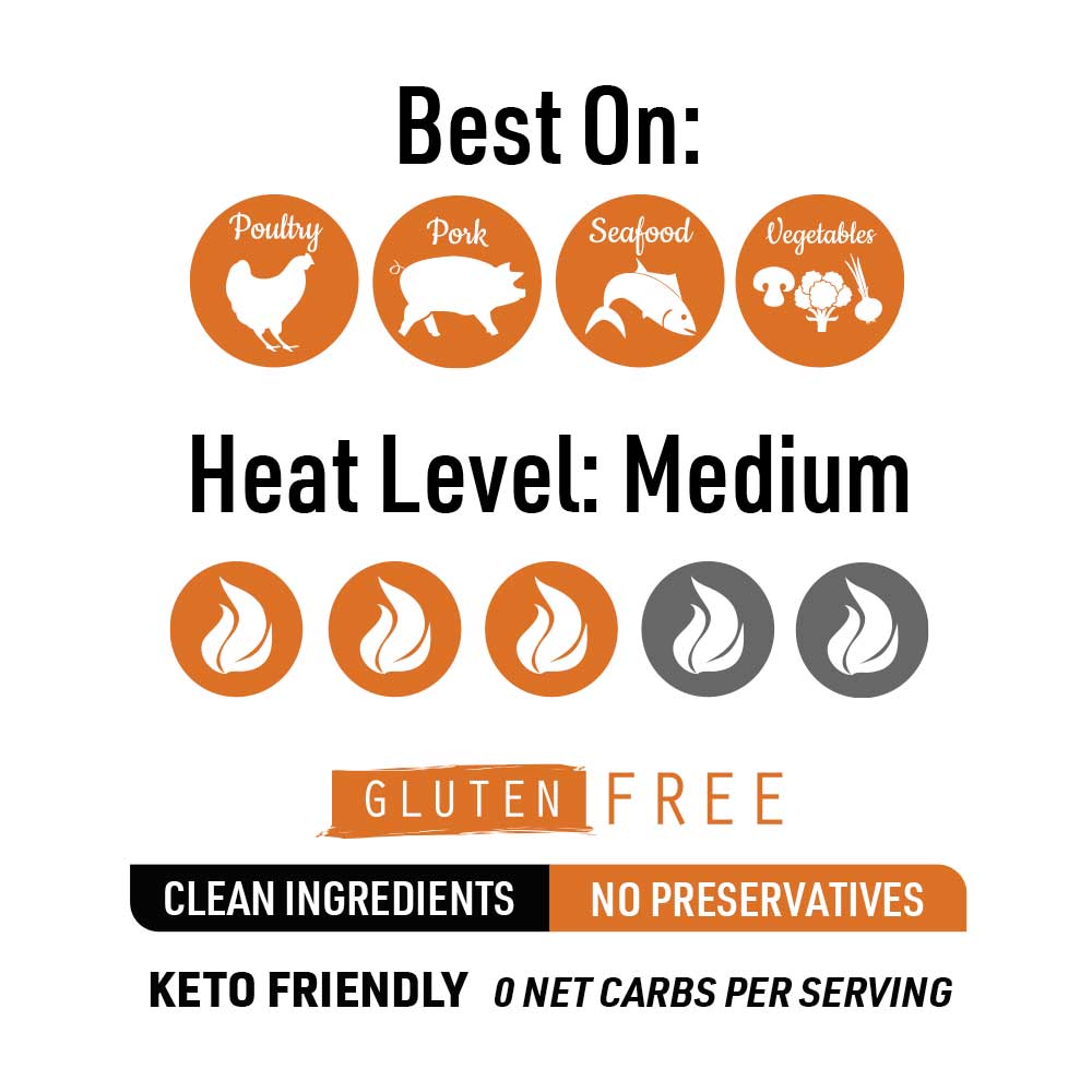 Cajun Gluten Free Keto Friendly Natural BBQ Rub 4 oz - Korvel
