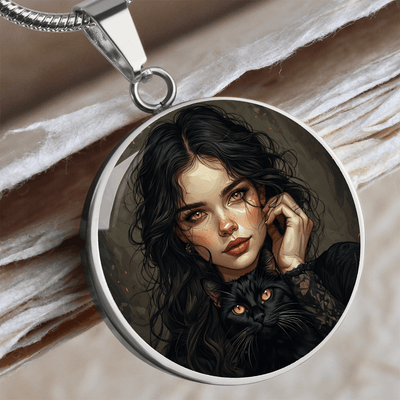 Collar de Dama Gato de Ojos Ámbar para Amantes de los Gatos