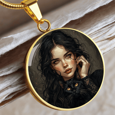 Collar de Dama Gato de Ojos Ámbar para Amantes de los Gatos