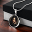 Amber Eyed Cat Lady Necklace for Cat Lovers