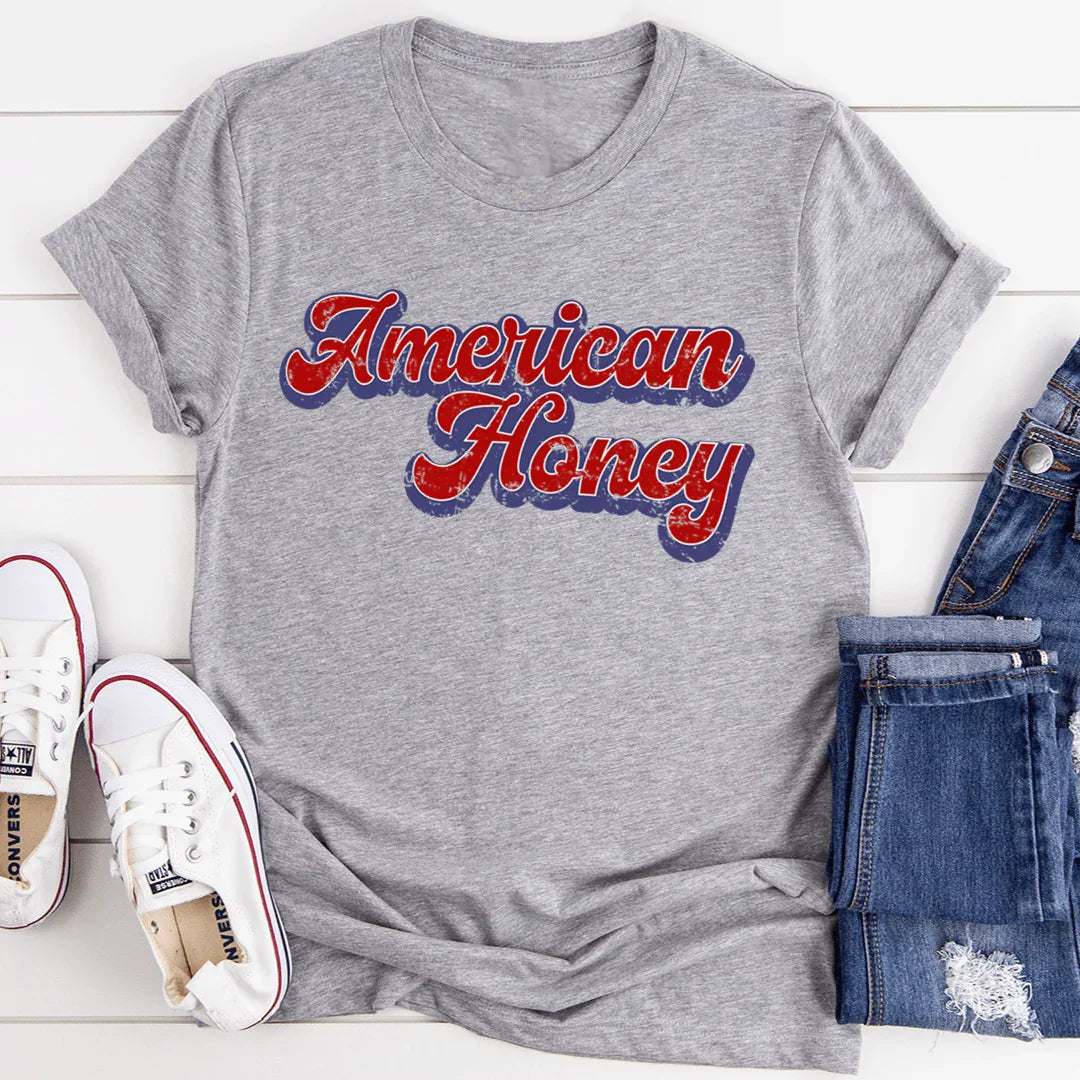 Camiseta de miel americana