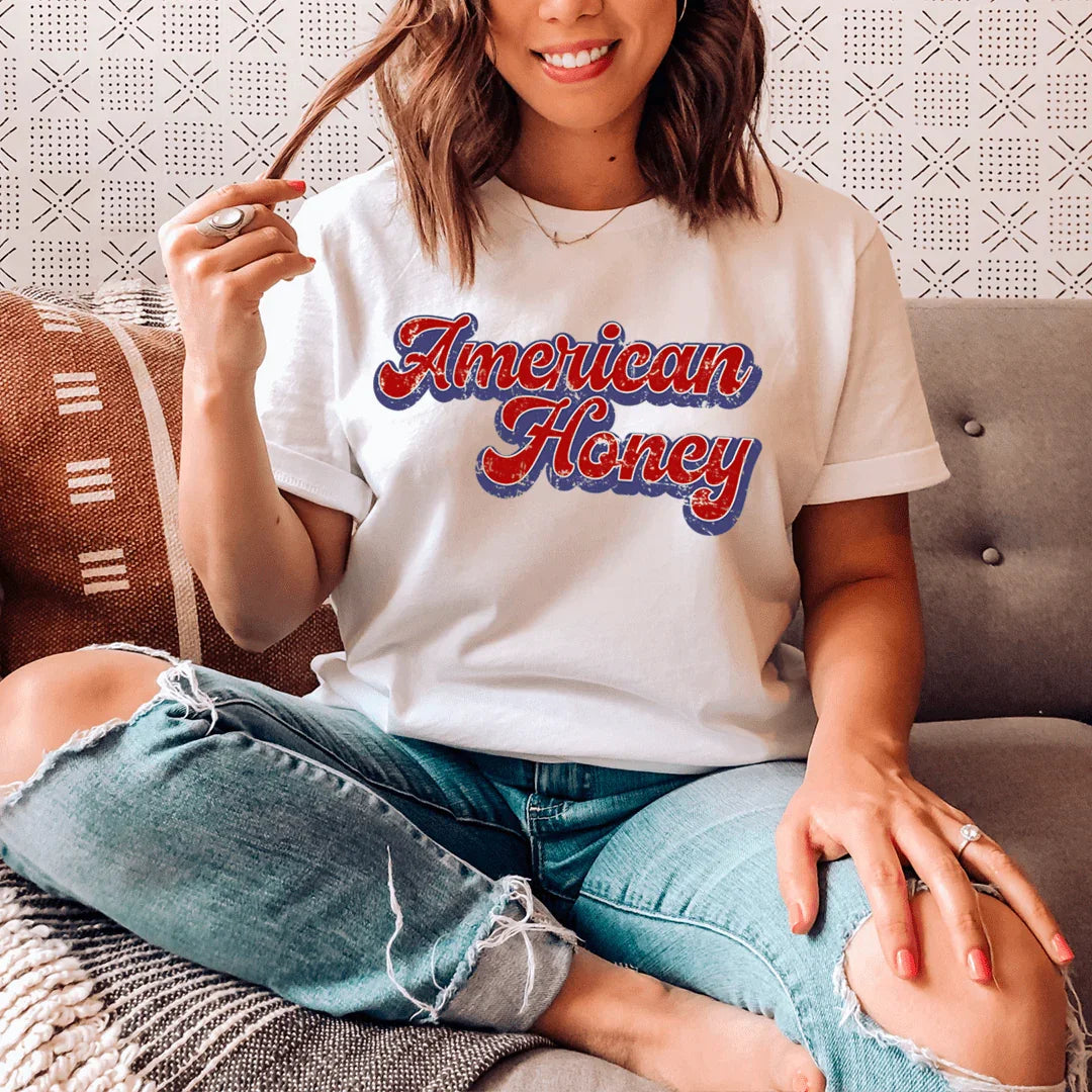Camiseta de miel americana