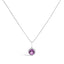 10K White Gold Purple Amethyst & Diamond Halo Jewelry Set