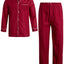 Ten West Apparel Men’s Pajamas Set - Long Sleeve Sleep Shirt & Bottoms, XX-Large Red