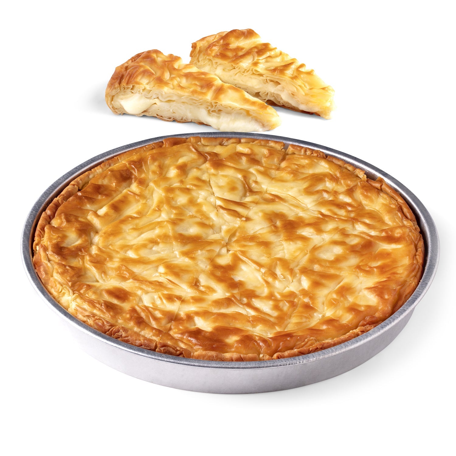 Moda Börek – Anatolian Cheese Pastry, Round Tray, Family Pack 2 lbs (907 g) - Korvel