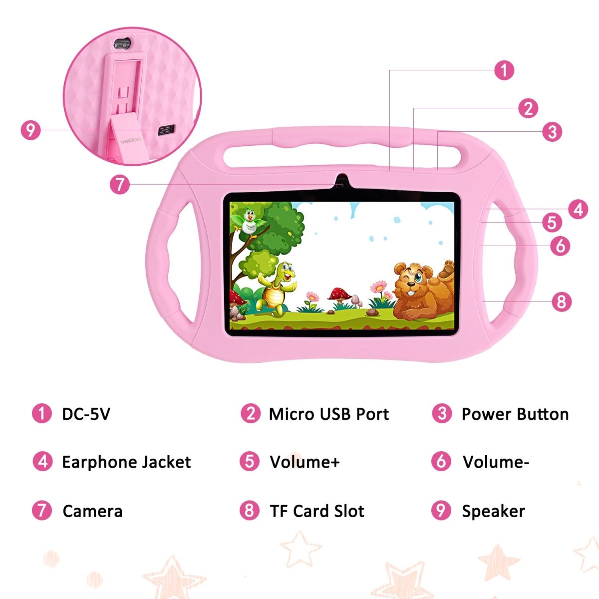 Tableta PC Infantil de 7 Pulgadas - Dispositivo de Aprendizaje Inteligente