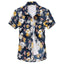 Blusa de Moda de Manga Corta Aloha para Hombres