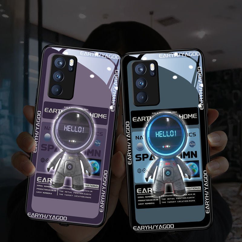 Funda para teléfono móvil luminosa de astronauta