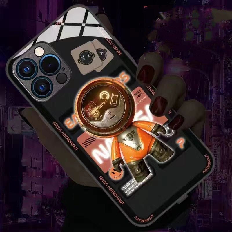 Funda para teléfono móvil luminosa de astronauta