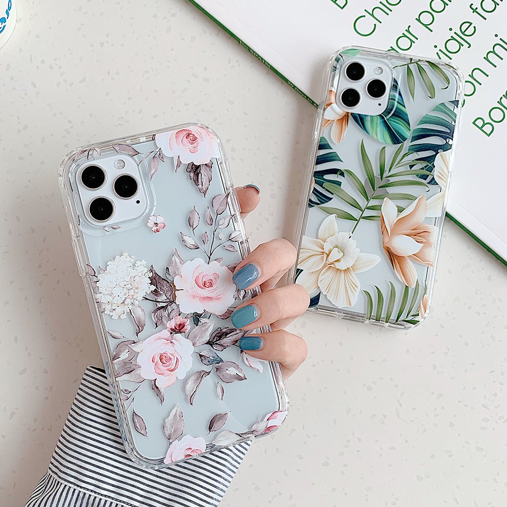 Coque de téléphone mobile en watercolor floral feuille de bananier