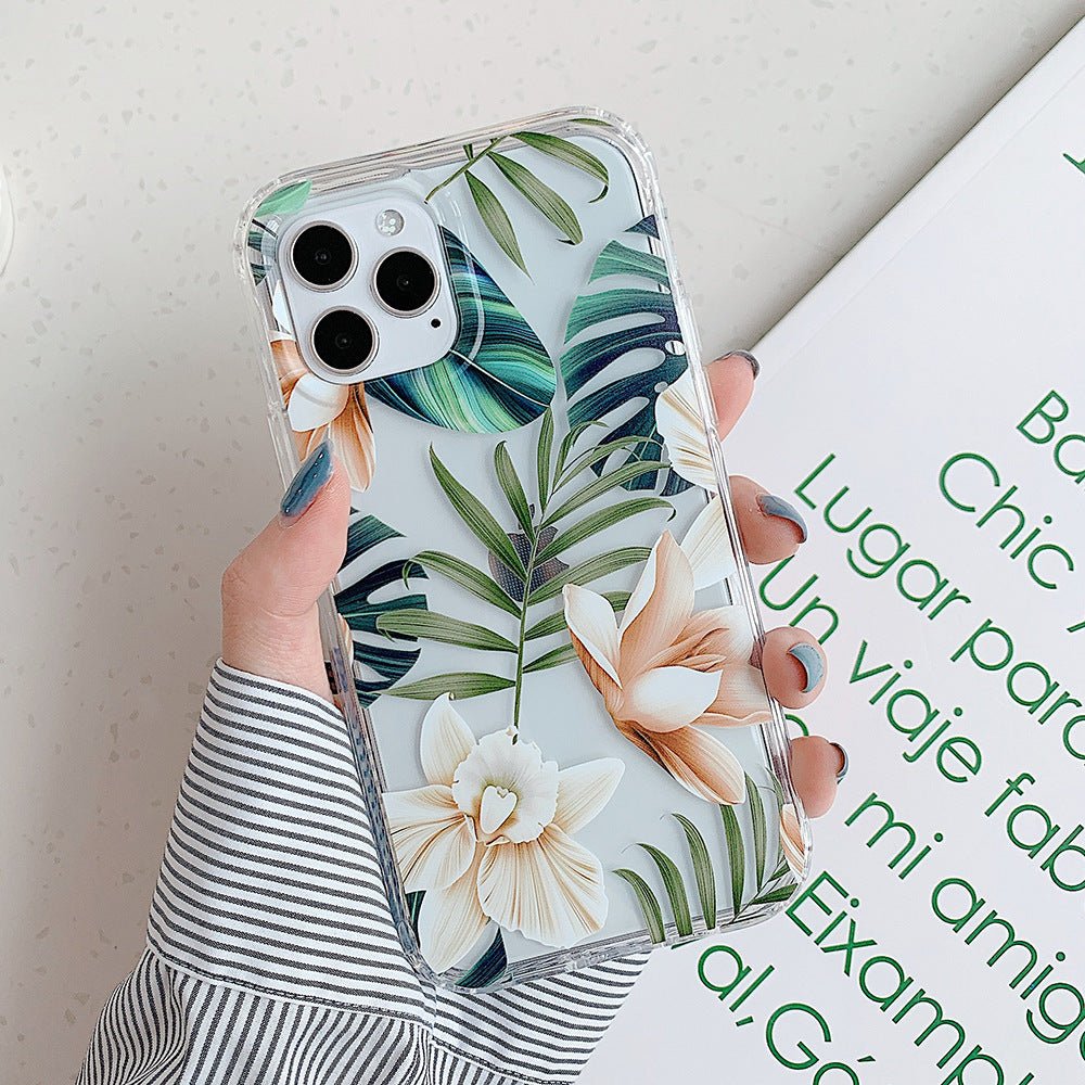 Coque de téléphone mobile en watercolor floral feuille de bananier