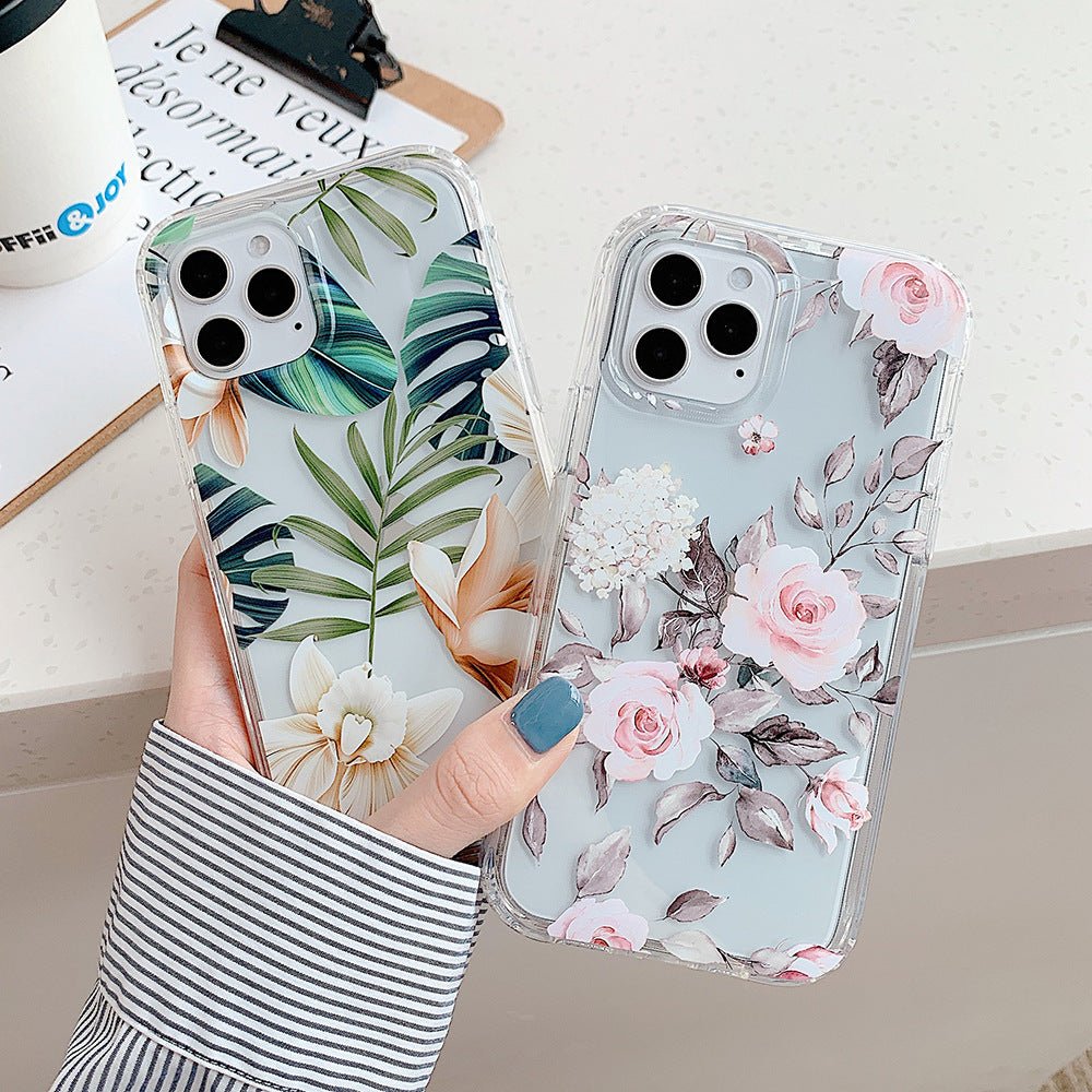 Coque de téléphone mobile en watercolor floral feuille de bananier
