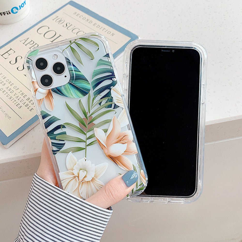 Coque de téléphone mobile en watercolor floral feuille de bananier