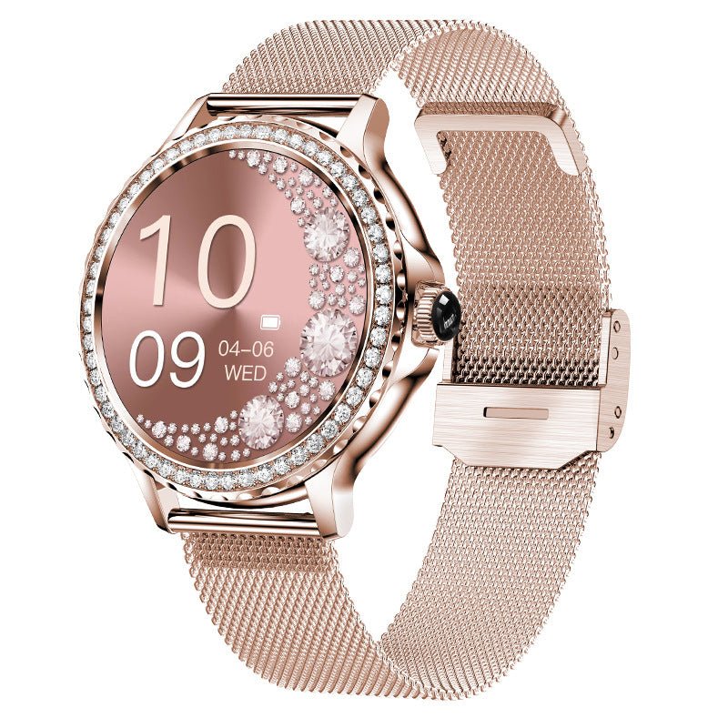 Bracelet de fitness intelligent avec appel Bluetooth et accents en diamant