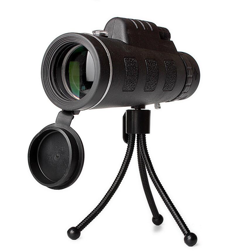 Télescope monoculaire 40x60 avec boussole et trépied pour téléphone