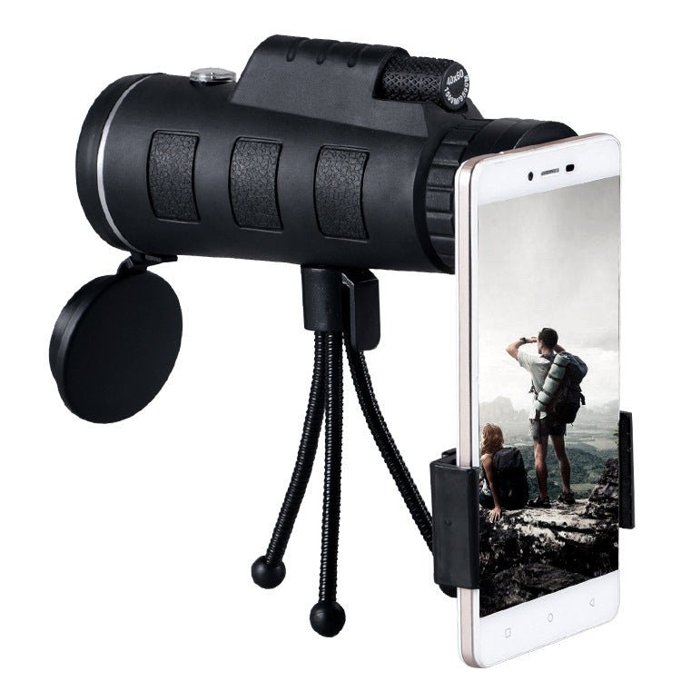 Télescope monoculaire 40x60 avec boussole et trépied pour téléphone
