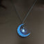 Glowing Pendant Necklace with Silver Plated Chain