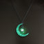 Glowing Pendant Necklace with Silver Plated Chain