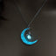 Glowing Pendant Necklace with Silver Plated Chain
