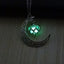 Glowing Pendant Necklace with Silver Plated Chain