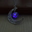 Glowing Pendant Necklace with Silver Plated Chain