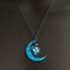 Glowing Pendant Necklace with Silver Plated Chain